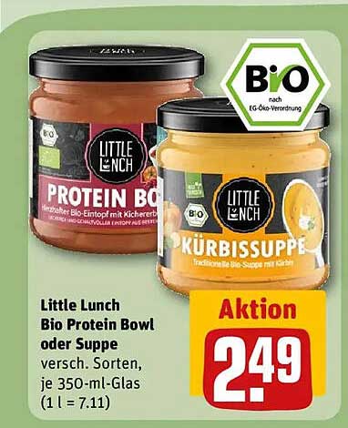 Little Lunch Bio Protein Bowl oder Suppe 350 ml