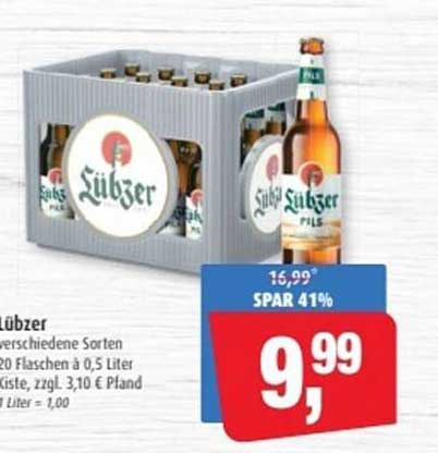 Lübzer Pils – 20 Flaschen à 0,5 Liter