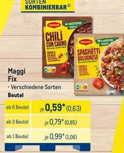 Maggi Fix - Verschiedene Sorten Beutel