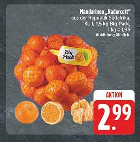 Mandarinen „Nadorcott“ aus der Republik Südafrika, 1,5 kg Big Pack