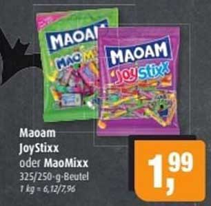 Maoam JoyStixx oder MaoMixx 325/250-g-Beutel