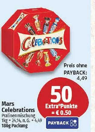 Mars Celebrations Pralinenschachtel 186g