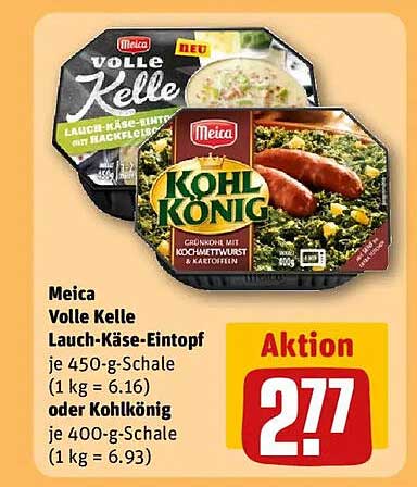 Meica Volle Kelle Lauch-Käse-Eintopf oder Kohlenkönig