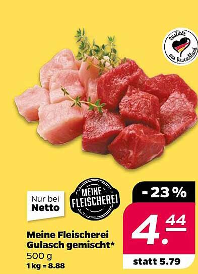 Meine Fleischerei Gulasch gemischt 500 g