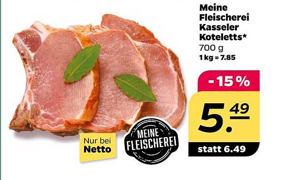 Meine Fleischerei Kasseler Koteletts 700 g