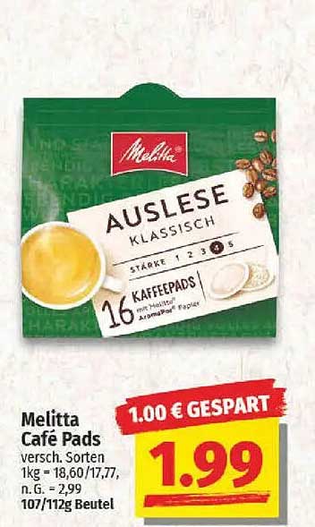 Melitta Café Pads - Auslese Klassisch