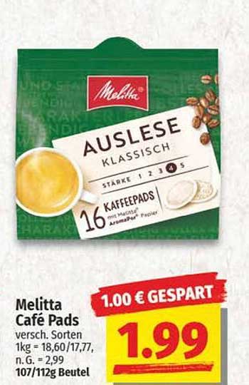 Melitta Café Pads Auslese Klassisch