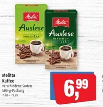 Melitta Kaffee verschiedene Sorten 500-g-Packung
