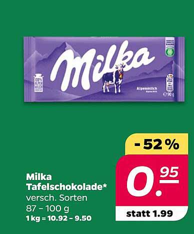 Milka Tafelschokolade - Verschiedene Sorten 87-100 g