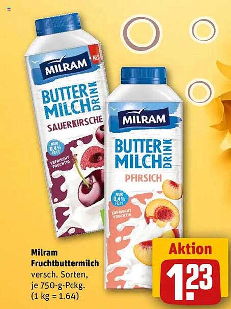 Milram Fruchtbuttermilch - verschiedene Sorten 750 g