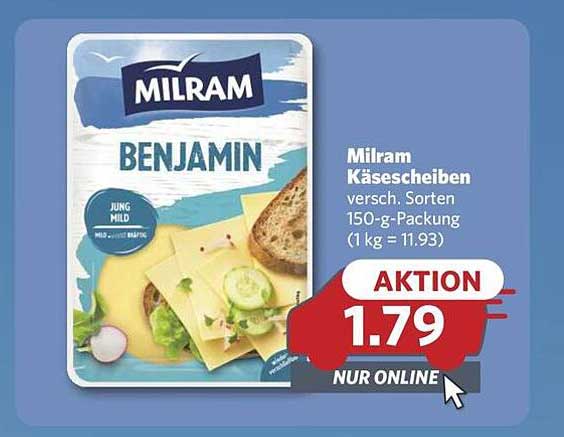 Milram Käsescheiben, 150-g-Packung – Jung Mild