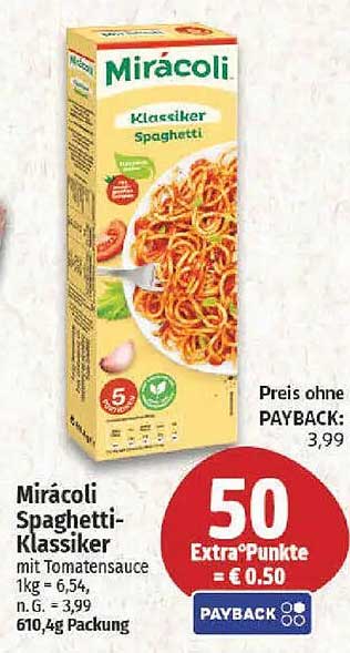 Mirácoli Spaghetti-Klassiker mit Tomatensauce, 610g Packung