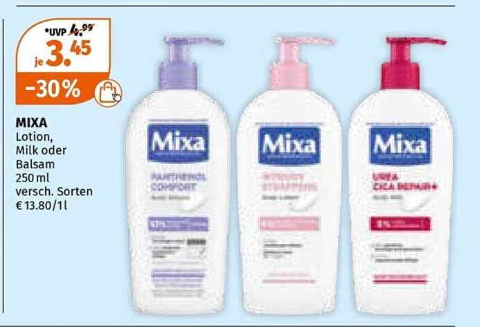 MIXA Lotion, Milk oder Balsam 250 ml - 30% Rabatt