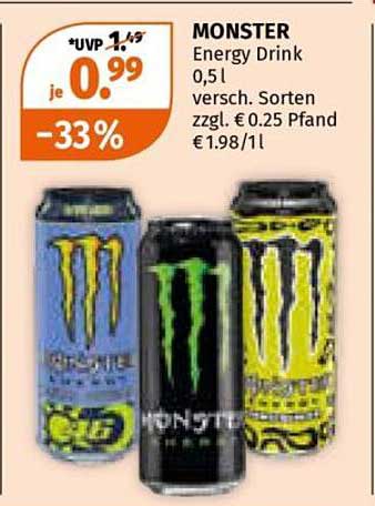 MONSTER Energy Drink 0,5L - Verschiedene Sorten
