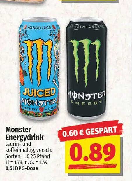 Monster Energydrink - Verschiedene Sorten zum Sparpreis