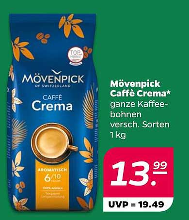 Mövenpick Caffè Crema - ganze Kaffeebohnen 1 kg
