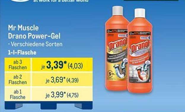 Mr Muscle Drano Power-Gel - Verschiedene Sorten