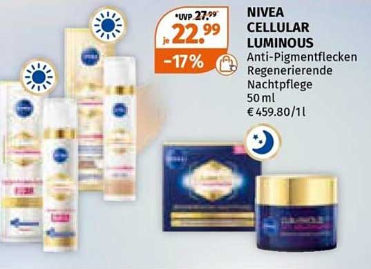 NIVEA CELLULAR LUMINOUS Anti-Pigmentflecken Regenerierende Nachtpflege 50 ml