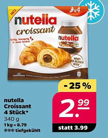 nutella Croissant 4 Stück*
