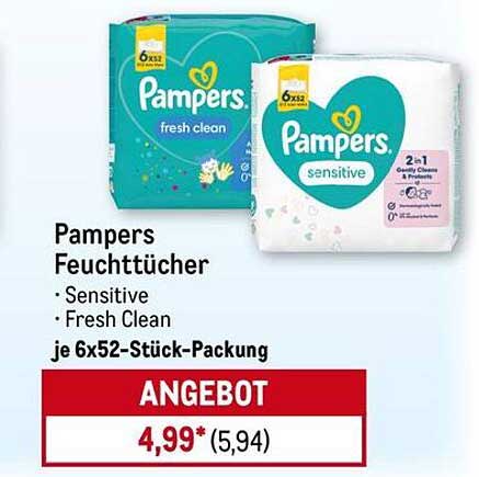 Pampers Feuchttücher - 6x52-Stück-Packung