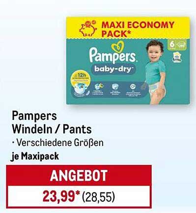 Pampers Windeln / Pants - Maxi Economy Pack
