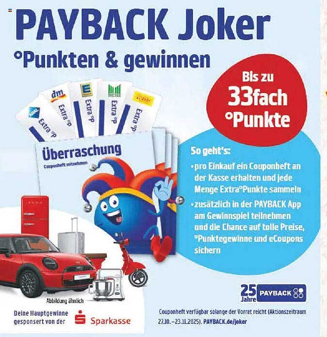 PAYBACK Joker - Punkten & Gewinnen bis zu 33fach Punkten