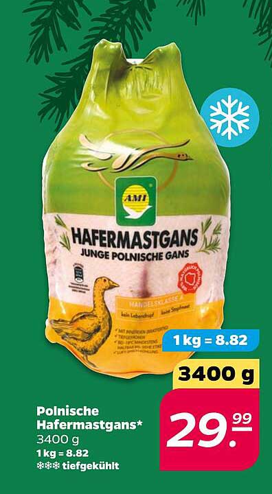 Polnische Hafermastgans 3400 g für nur 29,99 €
