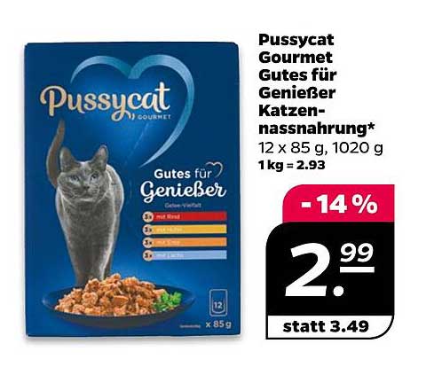 Pussycat Gourmet Gutes für Genießer Katzen-Nassnahrung - 12x85g