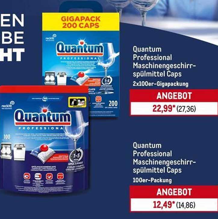 Quantum Professional Geschirrspülmittel Caps 100er-Packung