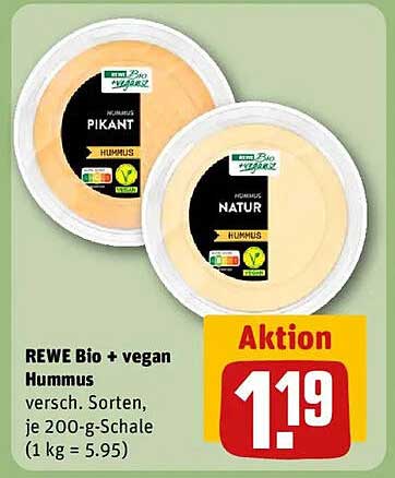 REWE Bio + vegan Hummus - verschiedene Sorten