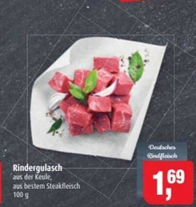 Rindergulasch aus der Keule, aus bestem Steakfleisch