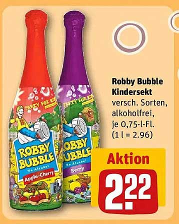 Robby Bubble Kindersekt - Verschiedene Sorten, alkoholhaltig