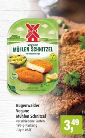 Rügenwalder Vegane Mühlen Schnitzel verschiedene Sorten 180-g-Packung