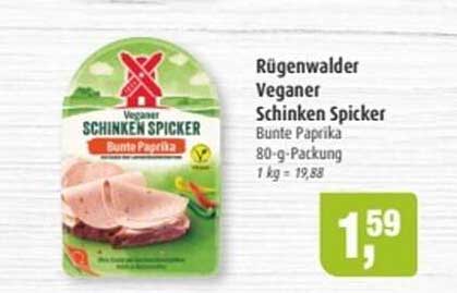 Rügenwalder Veganer Schinken Spicker Bunte Paprika 80-g-Packung