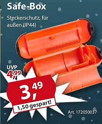 Safe-Box Stecker-Schutz für außen (IP44)