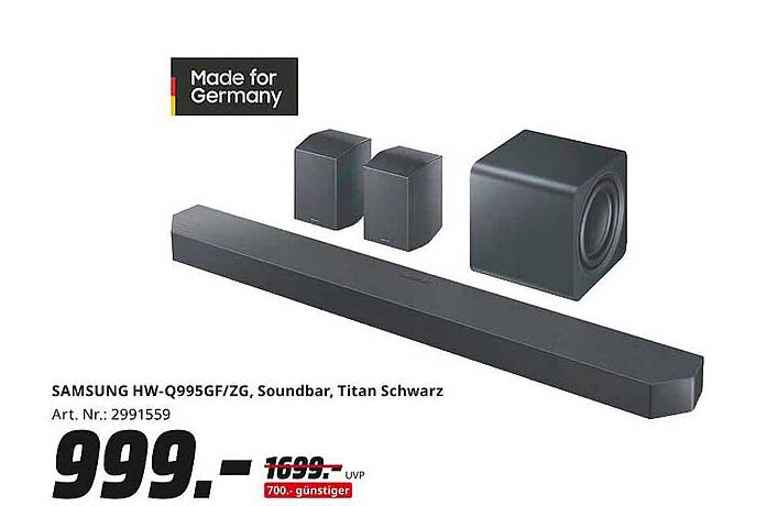 SAMSUNG HW-Q995GF/ZG, Soundbar, Titan Schwarz