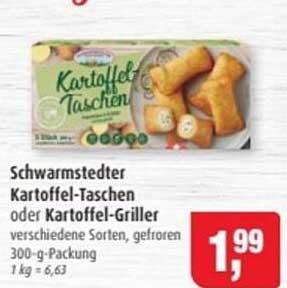 Schwarmstedter Kartoffel-Taschen oder Kartoffel-Griller, verschiedene Sorten, gefroren, 300-g-Packung