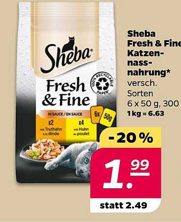 Sheba Fresh & Fine Katzennahrung - 20% Rabatt!