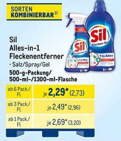 Sil Alles-in-1 Fleckenentferner - Salz/Spray/Gel