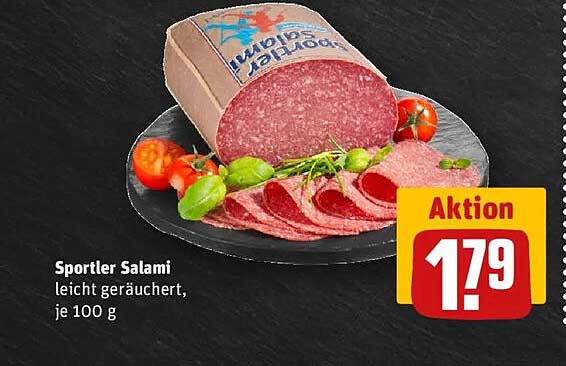 Sportler Salami leicht geräuchert, je 100 g