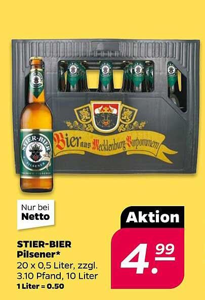 STIER-BIER Pilsener 20 x 0,5 Liter
