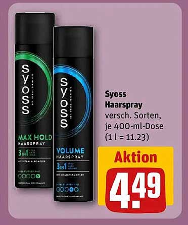 Syoss Haarspray 400 ml - Max Hold und Volume