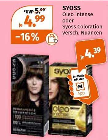 SYOSS Oleo Intense oder Syoss Coloration verschiedene Nuancen