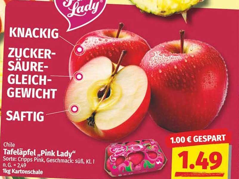 Tafeläpfel "Pink Lady" 1 kg