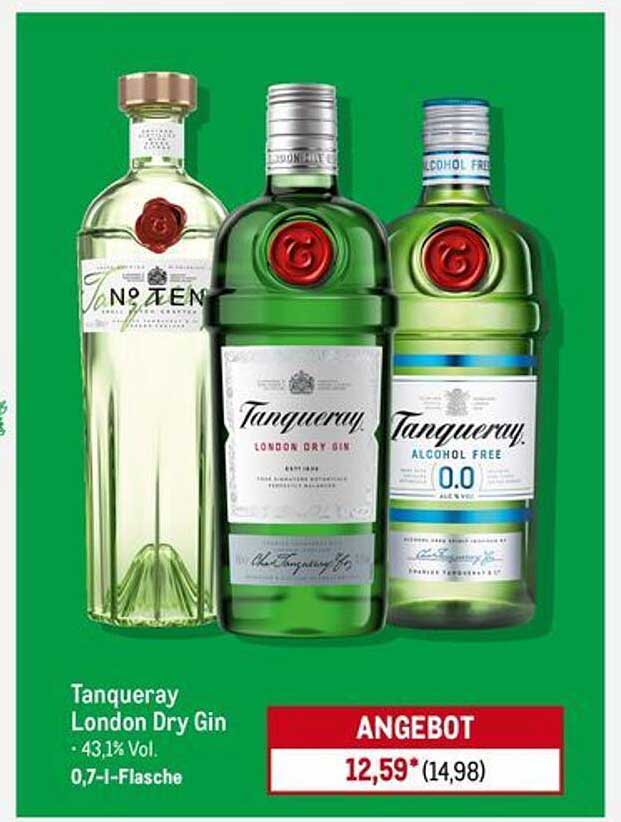 Tanqueray London Dry Gin 0,7 l Flasche - 43,1 % Vol.