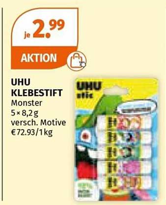 UHU KLEBESTIFT Monster 5×8,2 g verschiedene Motive