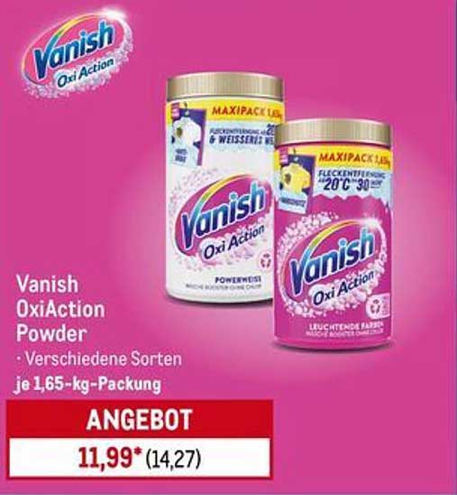 Vanish Oxi Action Powder - Verschiedene Sorten je 1,65-kg-Packung
