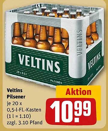 Veltins Pilsener – 20 x 0,5 l-Flasche im Kasten