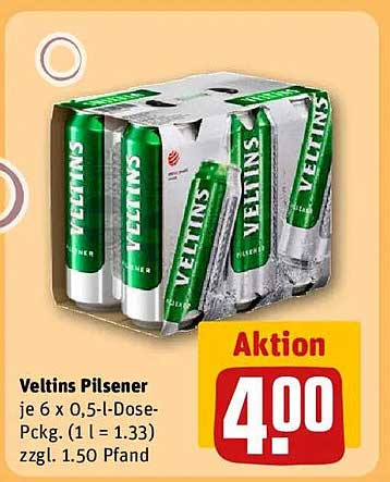 Veltins Pilsener 6 x 0,5 l-Dose