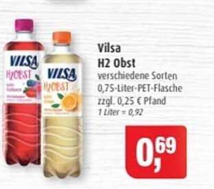 Vilsa H2 Obst 0,75-Liter-PET-Flasche